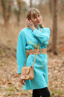 Vyšívaná ľanová tunika/šatotunika Melódia ticha