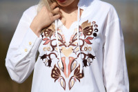 Vyšívaná bavlnená tunika Zara