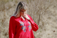 Vyšívaná bavlnená tunika Tvorivosť