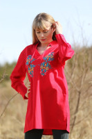 Vyšívaná bavlnená tunika Tvorivosť