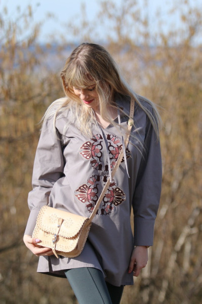 Vyšívaná bavlnená tunika...