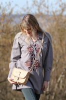 Vyšívaná bavlnená tunika Bútľavá vŕba