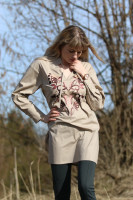 Vyšívaná bavlnená tunika Glafira