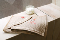 Vyšívaný WAFLE bavlnený detský uterák ZAJKO