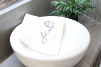 Vyšívaný WAFLE bavlnený uterák ROSE