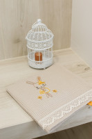 Vyšívaný WAFLE bavlnený detský uterák ZAJKO