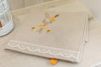 Vyšívaný WAFLE bavlnený detský uterák ZAJKO