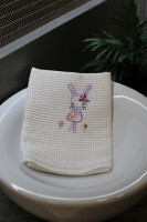 Vyšívaný WAFLE bavlnený detský uterák ZAJKO