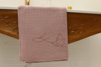 Vyšívaný WAFLE bavlnený uterák ROSE
