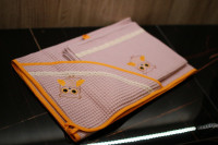 Vyšívaná WAFLE bavlnená detská osuška SOVIČKA