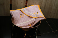 Vyšívaná WAFLE bavlnená detská osuška SOVIČKA