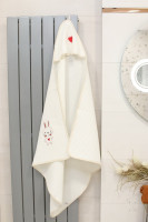 Vyšívaná WAFLE bavlnená detská osuška SRDIEČKO