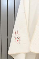 Vyšívaná WAFLE bavlnená detská osuška SRDIEČKO