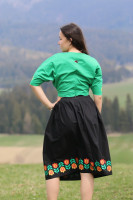 Vyšívaný bavlnený crop top Ranná rosa