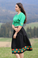 Vyšívaný bavlnený crop top Ranná rosa