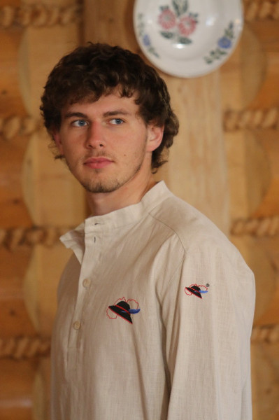 Pánska ľanová vyšívaná...