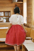 Ľudová bavlnená sukňa Sedemdesiat sukien mala