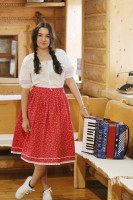 Ľudová bavlnená sukňa Sedemdesiat sukien mala