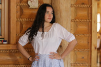 Ľudová blúzka do kroja Keď rozkvitne biela ruža - Krojove.sk