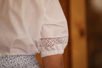 Ľudová blúzka do kroja Keď rozkvitne biela ruža - Krojove.sk