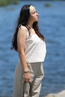 Dámske ľanové vyšívané tielko Bella