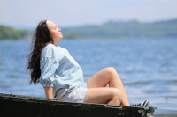 Bavlnená pásikavá blúzka Teresa