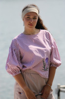 Vyšívaná bavlnená blúzka Isolda