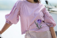 Vyšívaná bavlnená blúzka Isolda