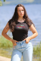 Vyšívané tričko JEDINEČNÁ black