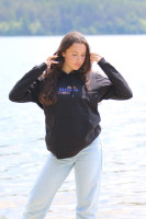 Vyšívaná mikina MILOVANÁ čierna