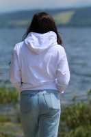 Vyšívaná mikina DCÉRA KRÁĽA biela