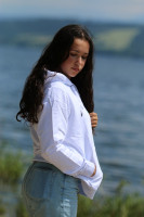 Vyšívaná mikina DCÉRA KRÁĽA biela