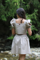 Vyšívaný bavlnený crop top Závan leta