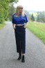 Rifľová vyšívaná midi sukňa Lucia