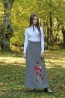 Dámska vyšívaná vlnená maxi sukňa Linda - Krojove.sk