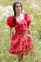 Krátka sukňa Jahodový kokteil