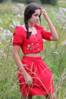 Krátka sukňa Jahodový kokteil