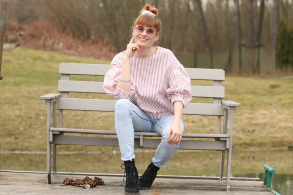 Bavlnená pásikavá blúzka Agáta