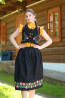 Folklórny vyšívaný čierny lajblík Hana