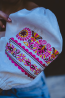Ľanový vyšívaný crop top Čataj