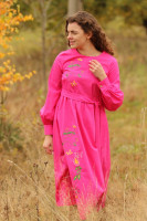 Vyšívané bavlnené midi šaty Doružova