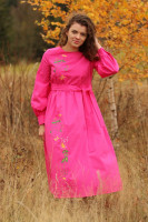 Vyšívané bavlnené midi šaty Doružova