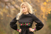 Vyšívané bavlnené midi šaty Izabela