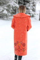 Dlhý vyšívaný kabát Horúci čaj