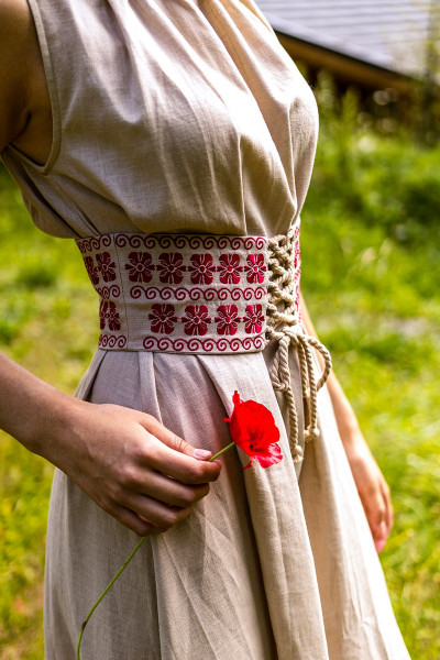 Ľanový korzetový opasok...