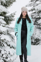 Dlhý vlnený vyšívaný kabát Mrazivé pohladenie