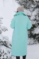 Dlhý vlnený vyšívaný kabát Mrazivé pohladenie