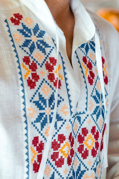 Ľudová ľanová biela...